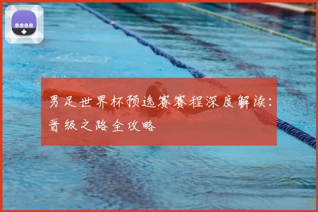 男足世界杯预选赛赛程深度解读:晋级之路全攻略